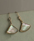 Abalone Pearl Fan Earrings - KOLAB by Makers Quarter