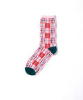 Tartan Sheer Socks - Pink and Peach - KOLAB by Makers Quarter