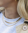 Gold Double Layer Feature Necklace, Waterproof - KOLAB by Makers Quarter