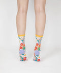 Flower Garden Sheer Socks - Yellow - KOLAB by Makers Quarter