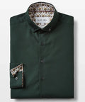 Green Oxford Button-Down with Yellow Flora Accents - KOLAB by Makers Quarter